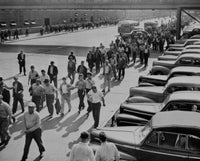 Workers Leaving Ford Motor Company Plant Fine Art Print - USA, Michigan