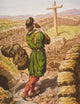 Christian Loses His Burden at the Cross Art Print by Ken Welsh