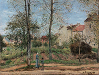 Houses at Bougival (Autumn) Fine Art Print by Camille Pissarro