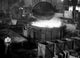 High Angle View of Foundry Worker in Steel Mill Fine Art Print