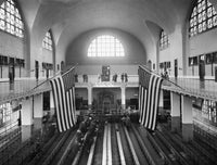 Ellis Island Great Hall Historical Photograph by Granger Collection