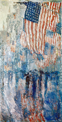Avenue in the Rain Fine Art Print by Childe Hassam (1917)
