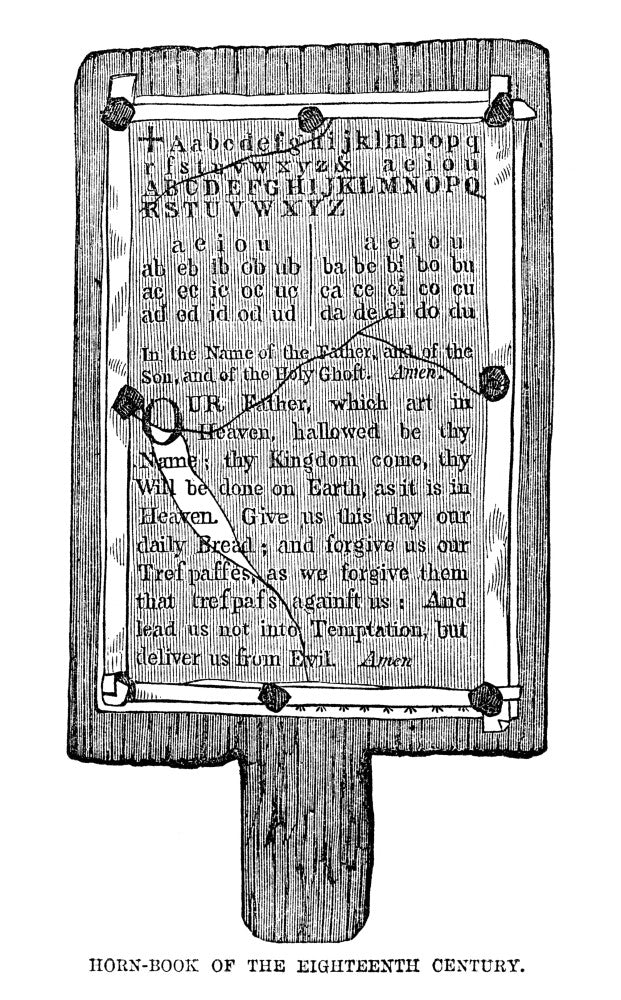 18th Century American Colonial Hornbook Fine Art Print