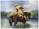 The Trapper's Last Shot - Steel Engraving Art Print by William Tylee Ranney