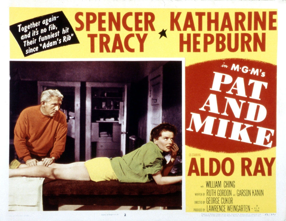 Pat And Mike Movie Poster Fine Art Print featuring Spencer Tracy and Katharine Hepburn