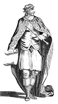 Edgar I: The Peaceful King of England Copper Engraving Print by Granger Collection
