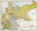 Map of Germany Following Its Unification in 1871 - Fine Art Print by Granger Collection