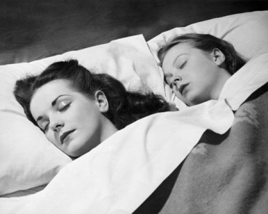 Mid Adult Woman Sleeping with Her Daughter Fine Art Print