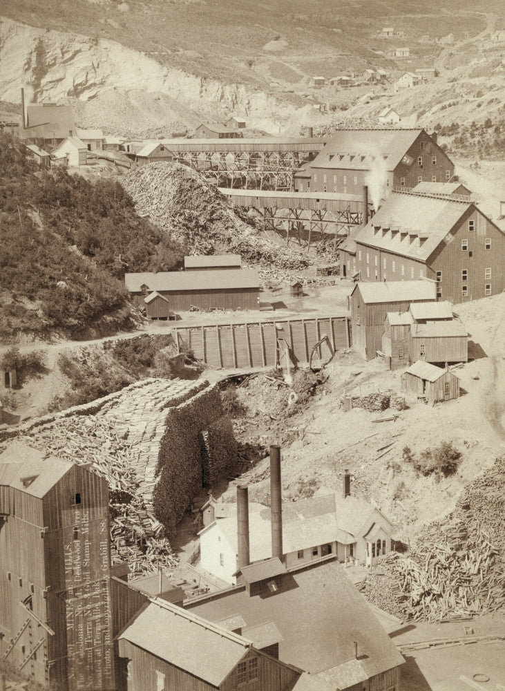 Gold Stamp Mills Photograph Print by John Grabill, 1888 - Terraville, South Dakota