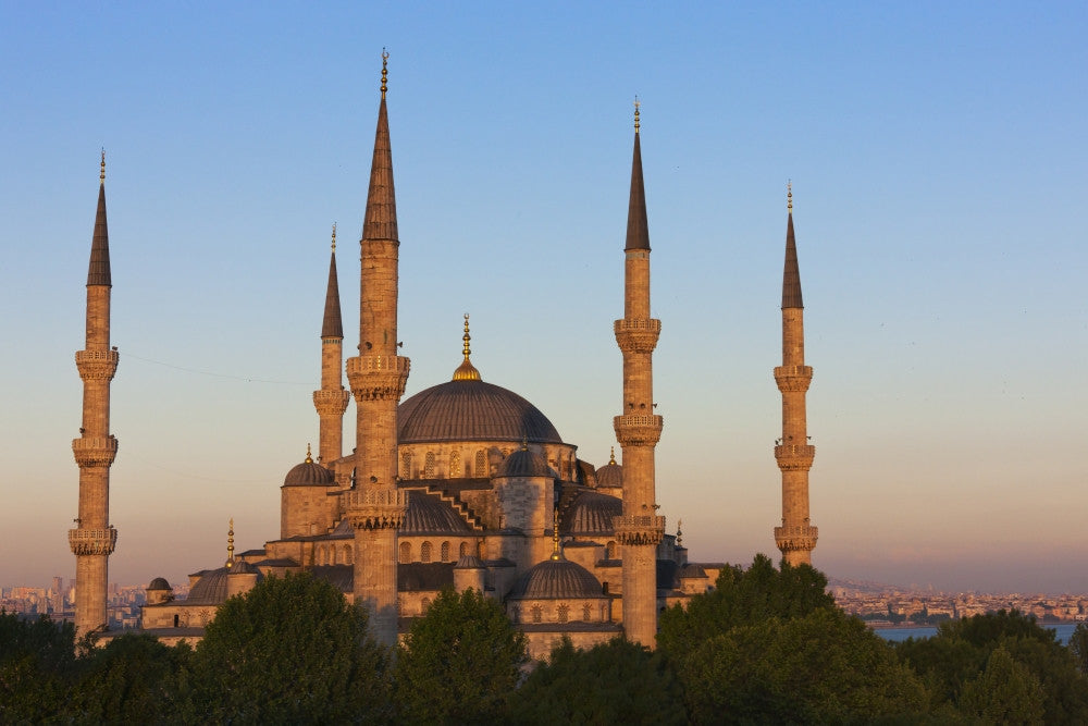 Blue Mosque at Sunset Fine Art Print by Keren Su