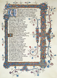 Canterbury Tales Prologue Manuscript Fine Art Print by Granger Collection