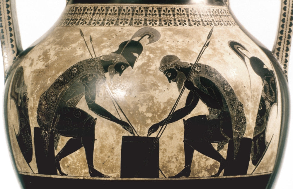 Achilles & Ajax Playing Checkers Fine Art Print - Attic Amphora