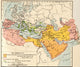 Map of the Muslim Expansion and Byzantine Empire Fine Art Print by Ken Welsh