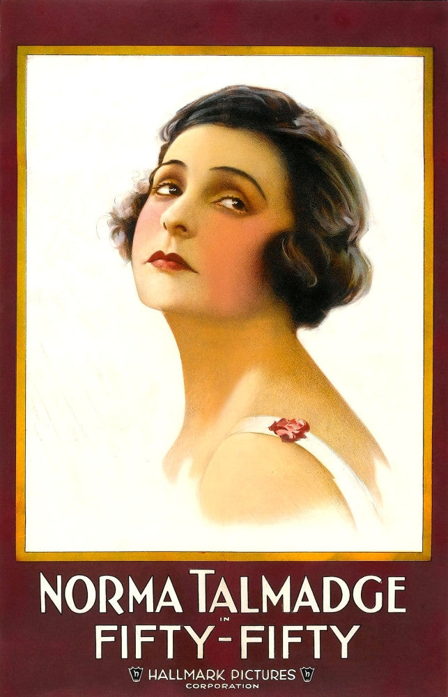 Fifty-Fifty Movie Poster Art Print by Norma Talmadge - 1916