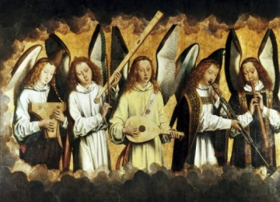Choir of Angels Fine Art Print by Hans Memling - Oil on Canvas