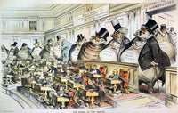 Anti-Trust Cartoon Print - The Bosses Of The Senate (1889) by Joseph Keppler