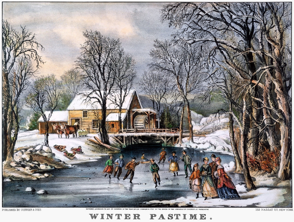 Winter Pastime Fine Art Print by Currier & Ives | Granger Collection
