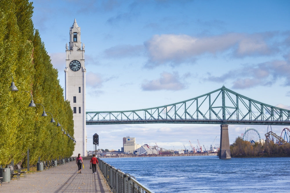 Montreal Old Port Sailor's Memorial Clock Tower Print by Walter Bibikow