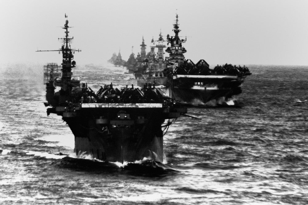 Task Group 38.3 Ulithi Anchorage Poster Print - USS Langley History