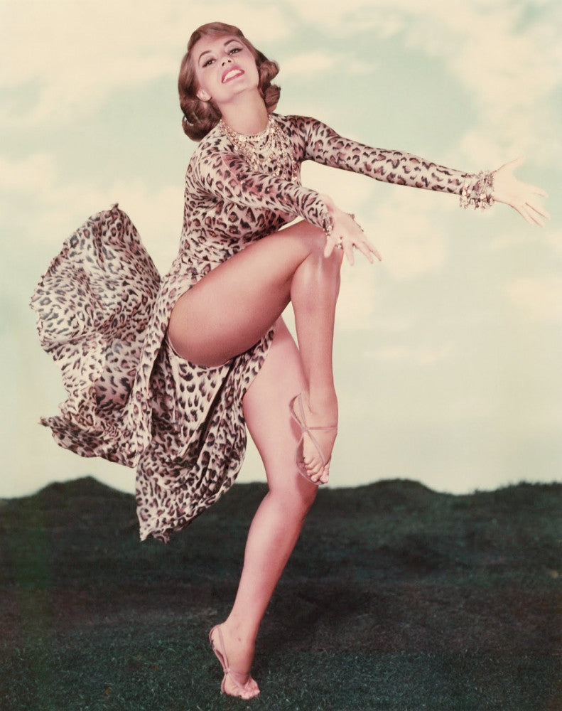 Cyd Charisse Dancing in Animal Print Photo Print