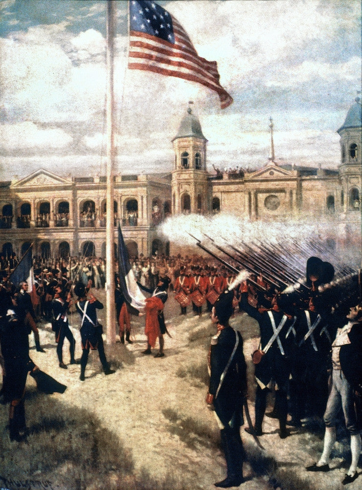 Louisiana Purchase Ceremony Fine Art Print by Thure De Thulstrup