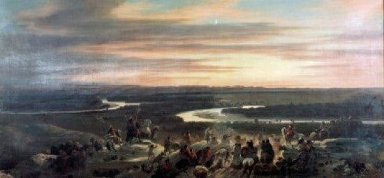 Indians Approaching Fort Benton Fine Art Print by Charles Ferdinand Wimar