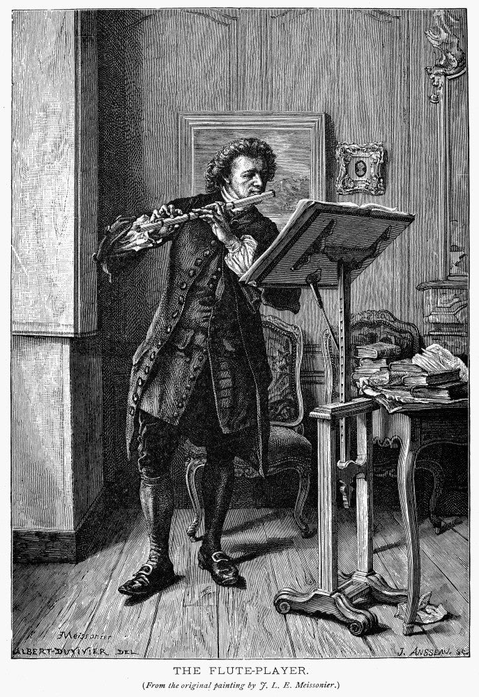 Flute Player Fine Art Print by Jean-Louis-Ernest Meissonier