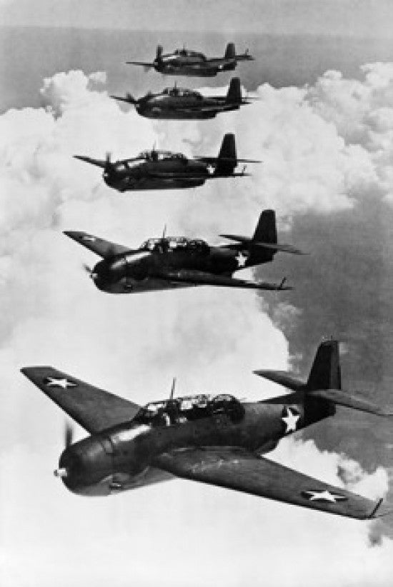 TBF Avenger Bomber Planes in Flight Fine Art Print