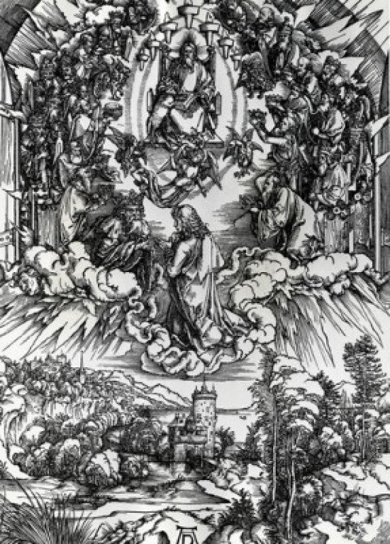 St. John Before God and Elders Fine Art Print by Albrecht Durer