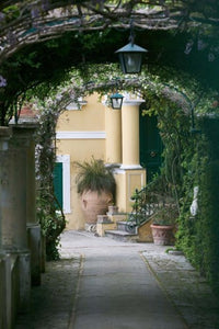 Lanterns in a Garden, Capri, Naples, Italy Photo Print by Panoramic Images