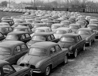 USA, Florida, Pensacola - Peugeot and Dauphines Awaiting Shipment Poster Print