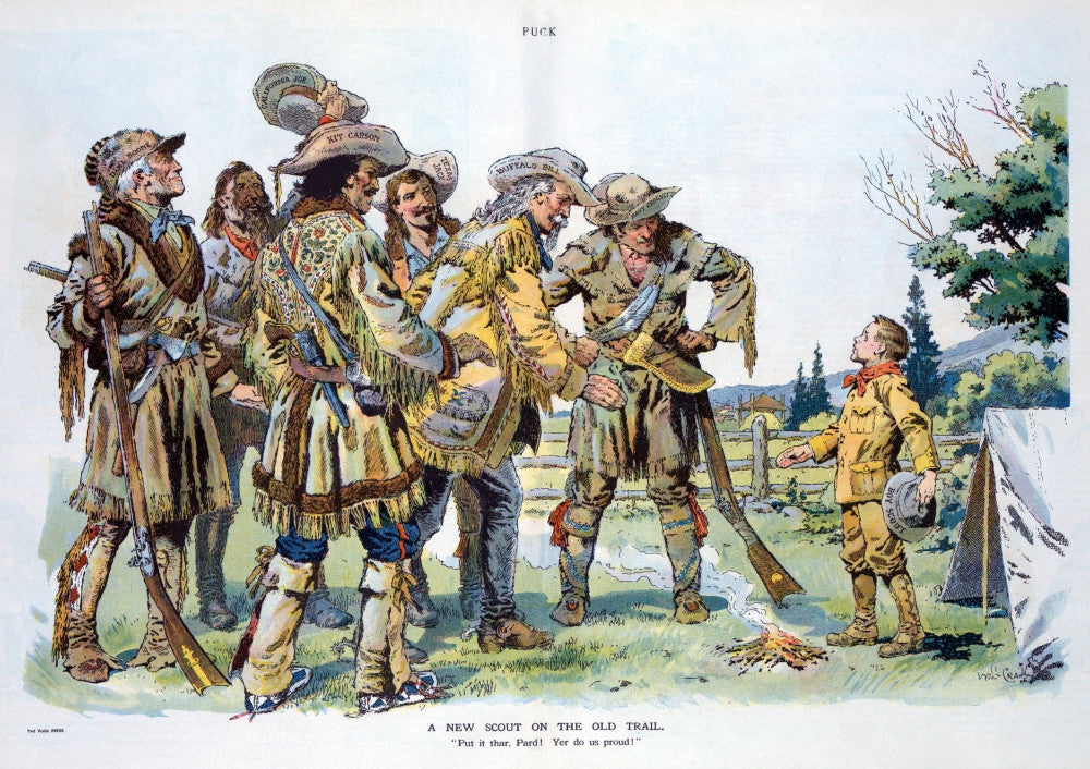 Cartoon Boy Scouts 1912 Fine Art Print by Will Crawford