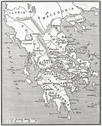Map of Ancient Greece (500 - 300 BC) Fine Art Print by Ken Welsh