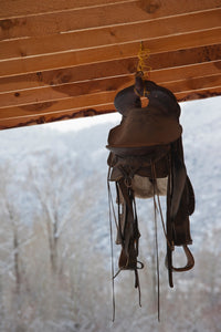 Hanging Horse Saddle Fine Art Print - Ridgway, Colorado by Panoramic Images