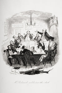 Mr. Pickwick Addresses The Club Fine Art Print by Robert Seymour