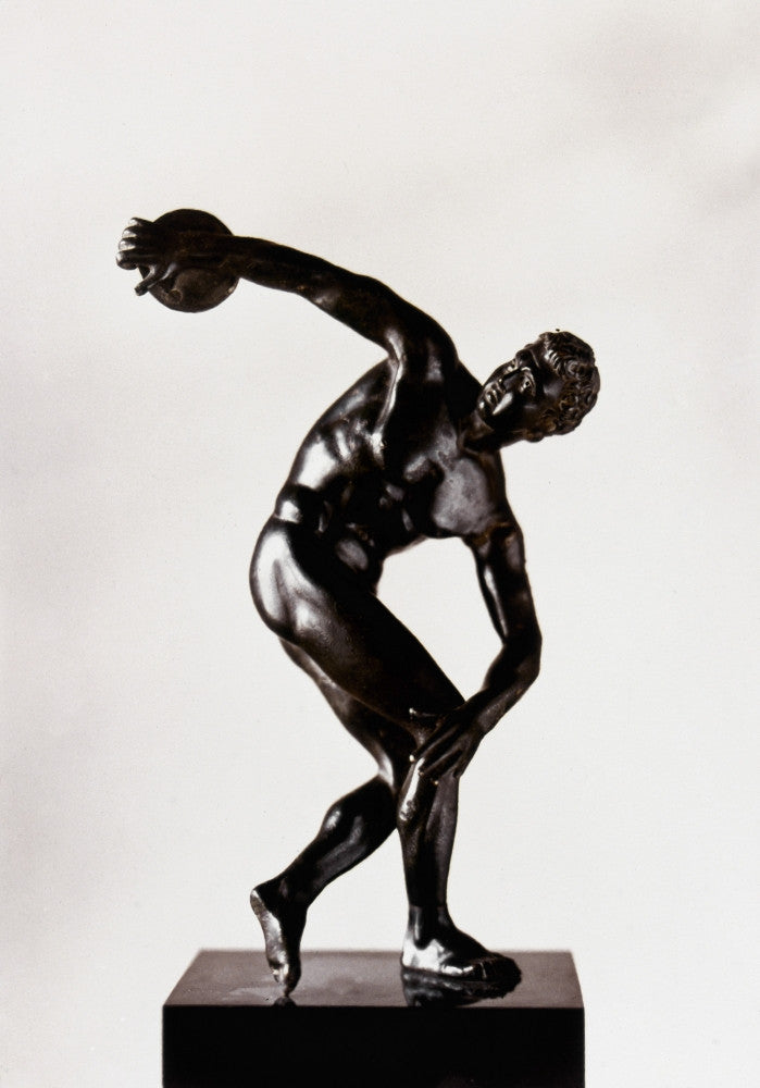 The Discobolus - Roman Bronze Copy of the Greek Statue by Myron Fine Art Print