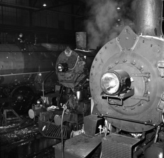 Steam Trains in Station Fine Art Print - Various Sizes