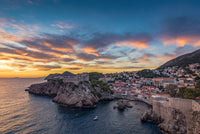 View of Fort Lovrjenac at Sunset Fine Art Print by Dosfotos