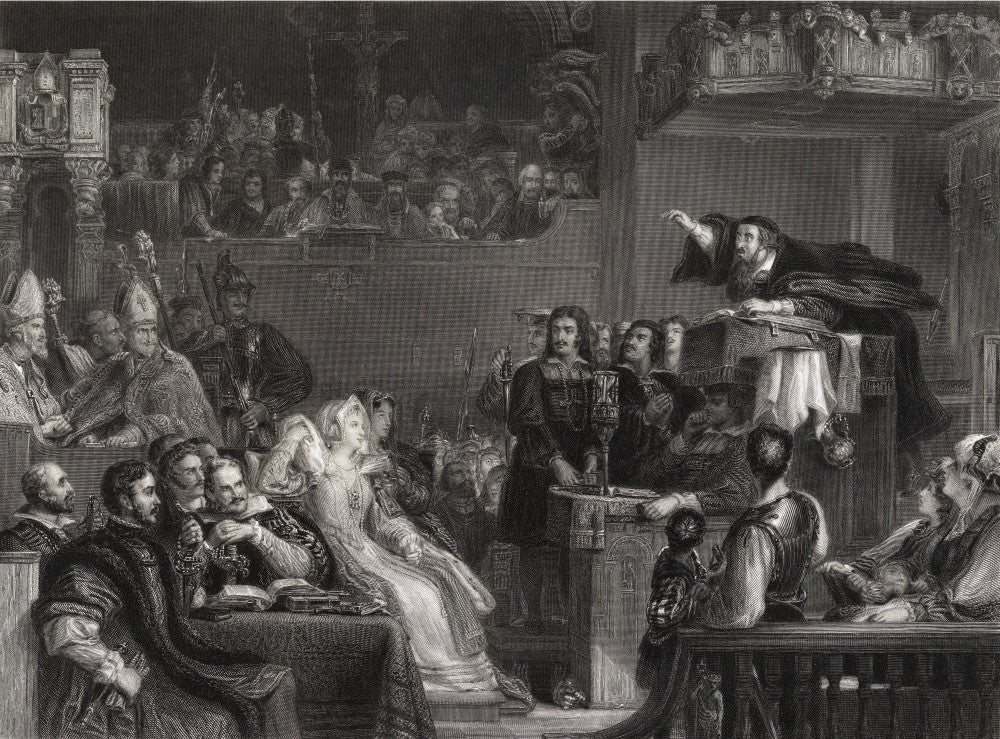 Knox Preaching Before the Lords of the Congregation Fine Art Print