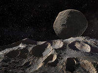 Dactyl Moon Above Asteroid Ida Fine Art Print by Steven Hobbs