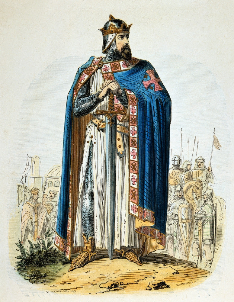 Godfrey Of Bouillon Christian Knight Fine Art Print by Granger Collection