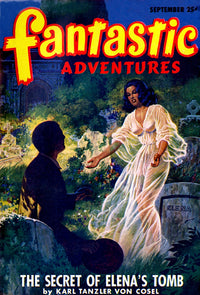 Fantastic Adventures - The Secret Of Elena's Tomb Fine Art Print by Mary Evans Picture Library