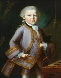 Mozart at Age 7 Fine Art Print - Oil on Canvas by Pietro Antonio Lorenzoni