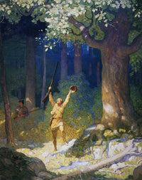 N.C. Wyeth Illustration: Cooper's Deerslayer (1925) Fine Art Print