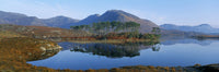 Reflection of Trees and Mountains in Derryclare Lough Fine Art Print