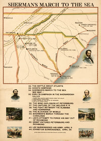 Civil War Sherman's March to the Sea Poster Print