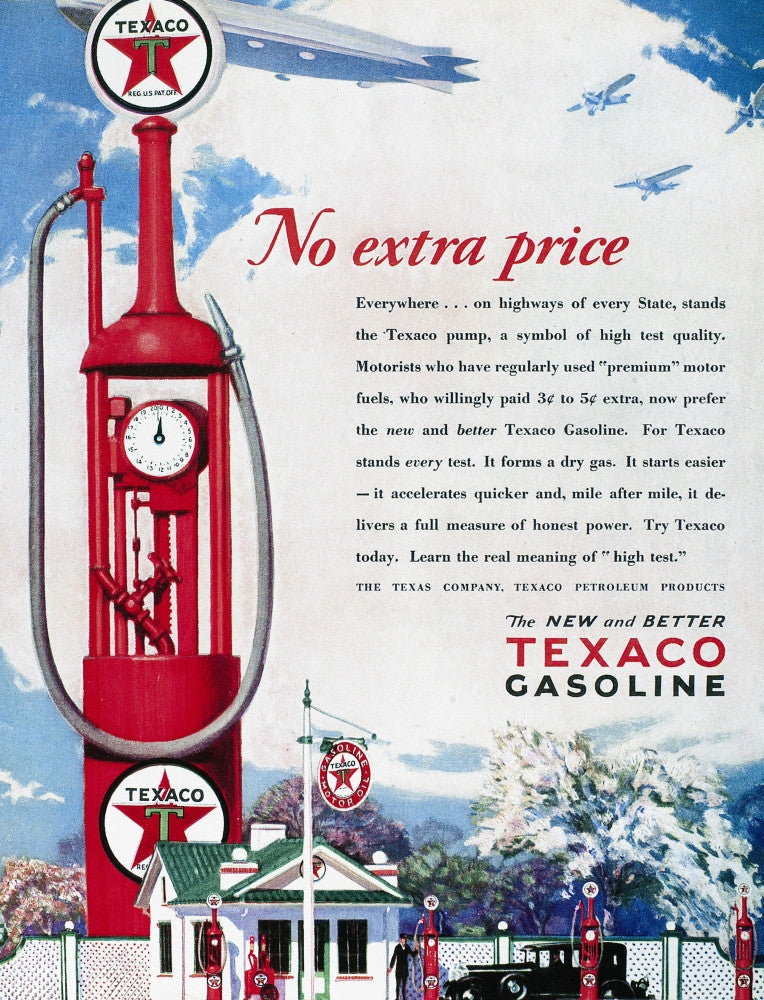 Texaco Gasoline Advertisement Poster Print (1929) by Granger Collection