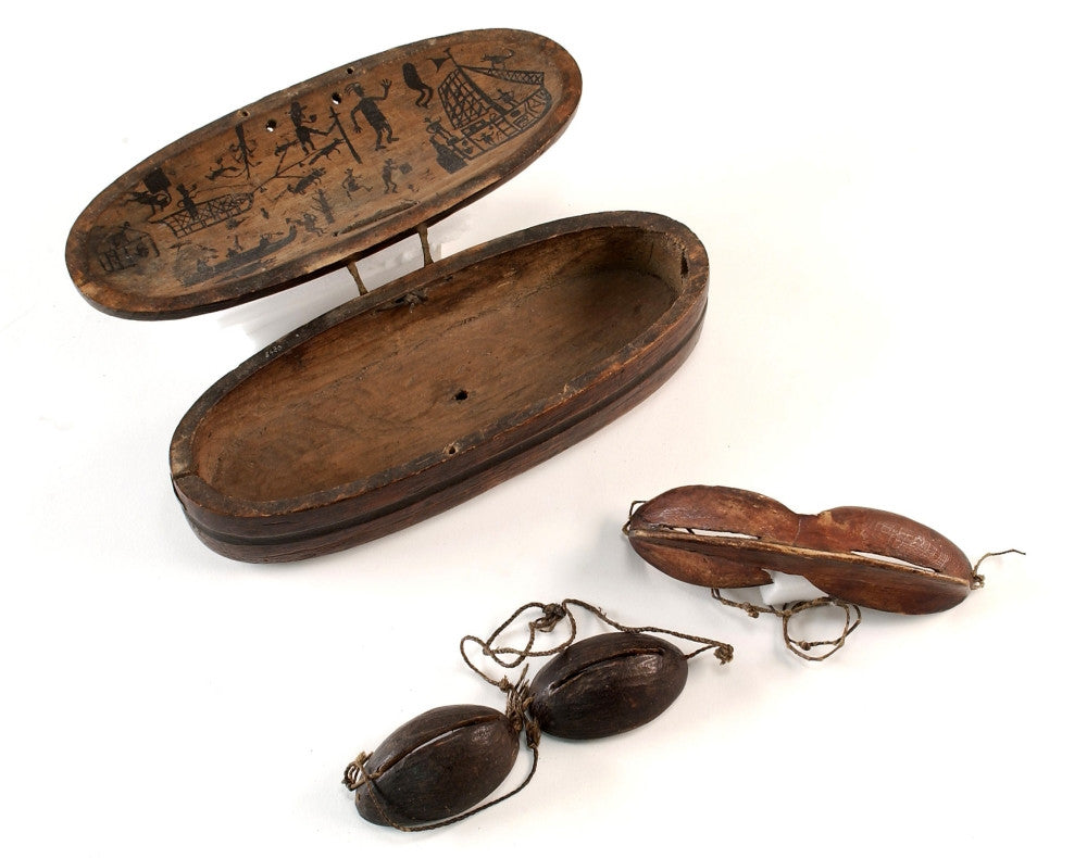 Inuit Goggles for Snow Blindness 19th Century Fine Art Print by Science Source