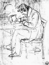 Kierkegaard as a Student in Copenhagen Fine Art Print by Granger Collection