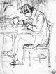Kierkegaard as a Student in Copenhagen Fine Art Print by Granger Collection